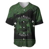 Personalized Imbolc Blessed Celtic Knot Baseball Jersey Brigids Cross Symbol - Wonder Print Shop