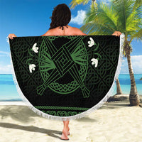 Personalized Imbolc Blessed Celtic Knot Beach Blanket Brigids Cross Symbol - Wonder Print Shop