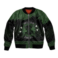 Personalized Imbolc Blessed Celtic Knot Bomber Jacket Brigids Cross Symbol - Wonder Print Shop
