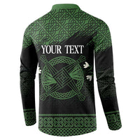 Personalized Imbolc Blessed Celtic Knot Button Sweatshirt Brigids Cross Symbol - Wonder Print Shop