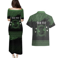 Personalized Imbolc Blessed Celtic Knot Couples Matching Puletasi and Hawaiian Shirt Brigids Cross Symbol - Wonder Print Shop