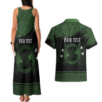 Personalized Imbolc Blessed Celtic Knot Couples Matching Tank Maxi Dress and Hawaiian Shirt Brigids Cross Symbol - Wonder Print Shop