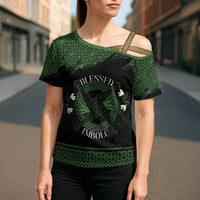 Personalized Imbolc Blessed Celtic Knot Cross Shoulder Shirt Brigids Cross Symbol - Wonder Print Shop