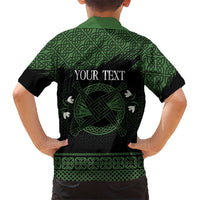 Personalized Imbolc Blessed Celtic Knot Family Matching Long Sleeve Bodycon Dress and Hawaiian Shirt Brigids Cross Symbol - Wonder Print Shop