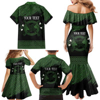 Personalized Imbolc Blessed Celtic Knot Family Matching Mermaid Dress and Hawaiian Shirt Brigids Cross Symbol - Wonder Print Shop
