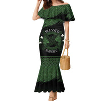 Personalized Imbolc Blessed Celtic Knot Family Matching Mermaid Dress and Hawaiian Shirt Brigids Cross Symbol - Wonder Print Shop