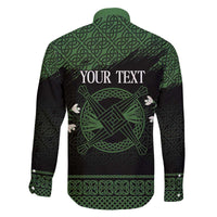 Personalized Imbolc Blessed Celtic Knot Family Matching Off The Shoulder Long Sleeve Dress and Hawaiian Shirt Brigids Cross Symbol - Wonder Print Shop