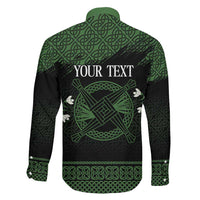Personalized Imbolc Blessed Celtic Knot Family Matching Off The Shoulder Long Sleeve Dress and Hawaiian Shirt Brigids Cross Symbol - Wonder Print Shop