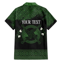 Personalized Imbolc Blessed Celtic Knot Family Matching Off Shoulder Maxi Dress and Hawaiian Shirt Brigids Cross Symbol - Wonder Print Shop