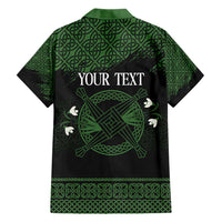 Personalized Imbolc Blessed Celtic Knot Family Matching Short Sleeve Bodycon Dress and Hawaiian Shirt Brigids Cross Symbol - Wonder Print Shop