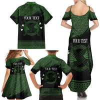 Personalized Imbolc Blessed Celtic Knot Family Matching Summer Maxi Dress and Hawaiian Shirt Brigids Cross Symbol - Wonder Print Shop