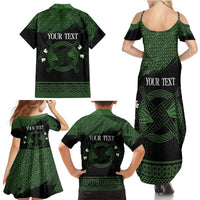 Personalized Imbolc Blessed Celtic Knot Family Matching Summer Maxi Dress and Hawaiian Shirt Brigids Cross Symbol - Wonder Print Shop