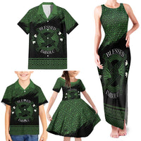 Personalized Imbolc Blessed Celtic Knot Family Matching Tank Maxi Dress and Hawaiian Shirt Brigids Cross Symbol - Wonder Print Shop