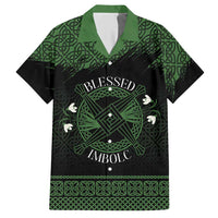 Personalized Imbolc Blessed Celtic Knot Hawaiian Shirt Brigids Cross Symbol - Wonder Print Shop