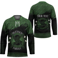 Personalized Imbolc Blessed Celtic Knot Hockey Jersey Brigids Cross Symbol - Wonder Print Shop