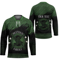 Personalized Imbolc Blessed Celtic Knot Hockey Jersey Brigids Cross Symbol - Wonder Print Shop