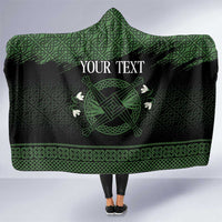 Personalized Imbolc Blessed Celtic Knot Hooded Blanket Brigids Cross Symbol - Wonder Print Shop