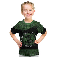 Personalized Imbolc Blessed Celtic Knot Kid T Shirt Brigids Cross Symbol - Wonder Print Shop