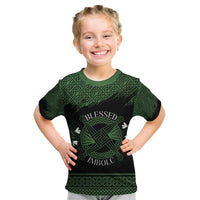 Personalized Imbolc Blessed Celtic Knot Kid T Shirt Brigids Cross Symbol - Wonder Print Shop