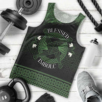 Personalized Imbolc Blessed Celtic Knot Men Tank Top Brigids Cross Symbol - Wonder Print Shop