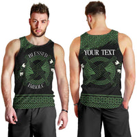 Personalized Imbolc Blessed Celtic Knot Men Tank Top Brigids Cross Symbol - Wonder Print Shop