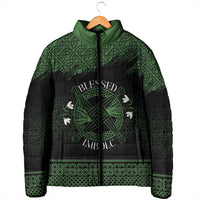 Personalized Imbolc Blessed Celtic Knot Padded Jacket Brigids Cross Symbol - Wonder Print Shop