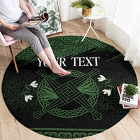 Personalized Imbolc Blessed Celtic Knot Round Carpet Brigids Cross Symbol - Wonder Print Shop