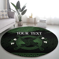 Personalized Imbolc Blessed Celtic Knot Round Carpet Brigids Cross Symbol - Wonder Print Shop