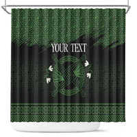 Personalized Imbolc Blessed Celtic Knot Shower Curtain Brigids Cross Symbol - Wonder Print Shop