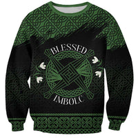 Personalized Imbolc Blessed Celtic Knot Sweatshirt Brigids Cross Symbol - Wonder Print Shop