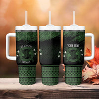 Personalized Imbolc Blessed Celtic Knot Tumbler With Handle Brigids Cross Symbol - Wonder Print Shop