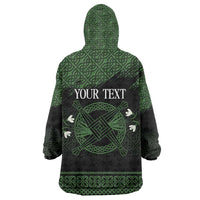 Personalized Imbolc Blessed Celtic Knot Wearable Blanket Hoodie Brigids Cross Symbol - Wonder Print Shop