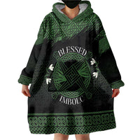 Personalized Imbolc Blessed Celtic Knot Wearable Blanket Hoodie Brigids Cross Symbol - Wonder Print Shop