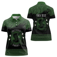 Personalized Imbolc Blessed Celtic Knot Women Polo Shirt Brigids Cross Symbol - Wonder Print Shop