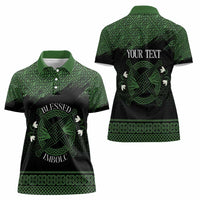 Personalized Imbolc Blessed Celtic Knot Women Polo Shirt Brigids Cross Symbol - Wonder Print Shop