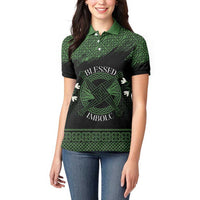 Personalized Imbolc Blessed Celtic Knot Women Polo Shirt Brigids Cross Symbol - Wonder Print Shop