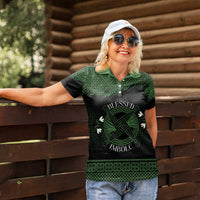 Personalized Imbolc Blessed Celtic Knot Women Polo Shirt Brigids Cross Symbol - Wonder Print Shop