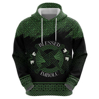 Personalized Imbolc Blessed Celtic Knot Zip Hoodie Brigids Cross Symbol - Wonder Print Shop