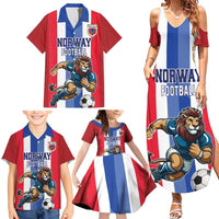 Custom Norway Football Family Matching Summer Maxi Dress and Hawaiian Shirt The Lions Champion 2024 - Wonder Print Shop