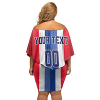 Custom Norway Football Off Shoulder Short Dress The Lions Champion 2024 - Wonder Print Shop