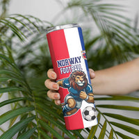 Custom Norway Football Skinny Tumbler The Lions Champion 2024 - Wonder Print Shop