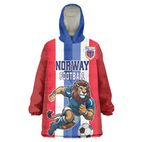 Custom Norway Football Wearable Blanket Hoodie The Lions Champion 2024 - Wonder Print Shop