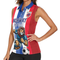 Custom Norway Football Women Sleeveless Polo Shirt The Lions Champion 2024 - Wonder Print Shop
