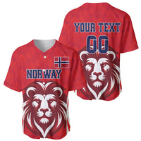 Custom Norway Football Baseball Jersey Red Lion Football 2024 - Wonder Print Shop
