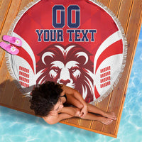 Custom Norway Football Beach Blanket Red Lion Football 2024 - Wonder Print Shop