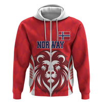 Custom Norway Football Hoodie Red Lion Football 2024 - Wonder Print Shop