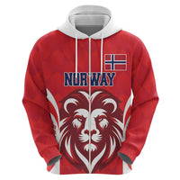 Custom Norway Football Hoodie Red Lion Football 2024 - Wonder Print Shop