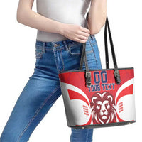 Custom Norway Football Leather Tote Bag Red Lion Football 2024 - Wonder Print Shop