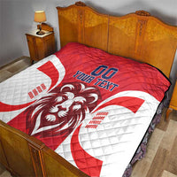 Custom Norway Football Quilt Red Lion Football 2024 - Wonder Print Shop