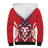 Custom Norway Football Sherpa Hoodie Red Lion Football 2024 - Wonder Print Shop